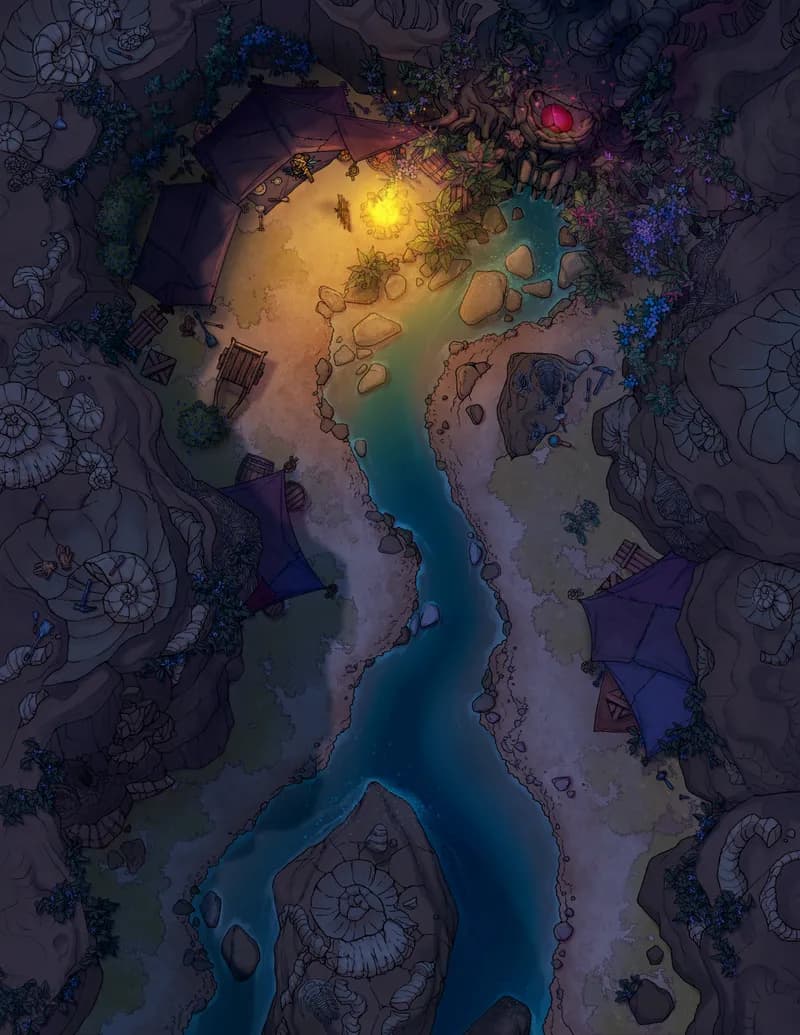 Fossil Caves map, Original Night variant