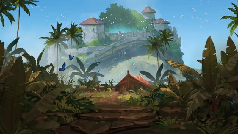 Cloud Forest Camp map, Island Visitor variant