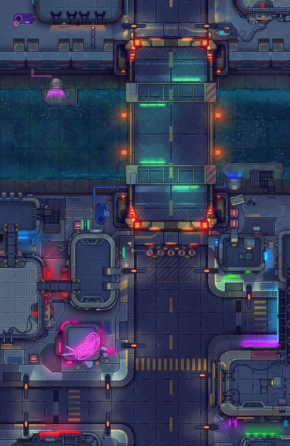 Cyberpunk Bridge map, Original variant