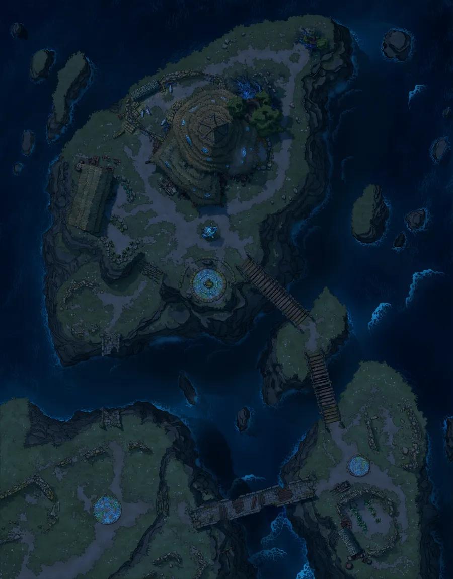 Druid Islands map, Original Night variant