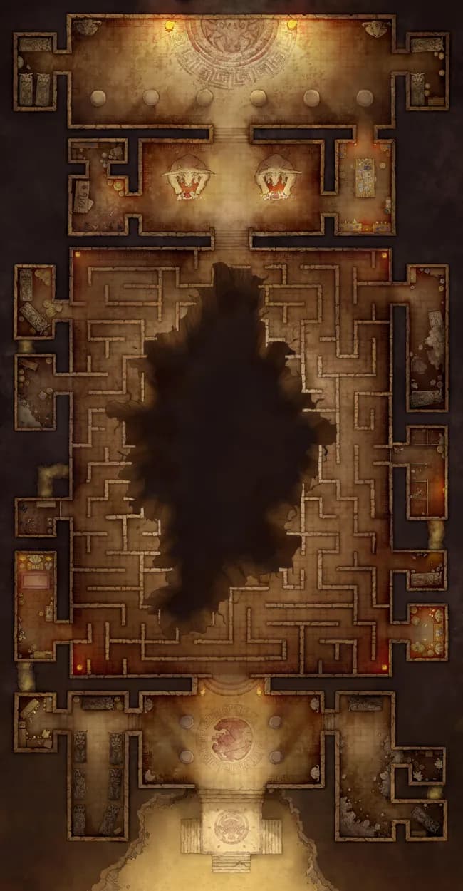 Minotaur Labyrinth map, Underdark Entrance variant