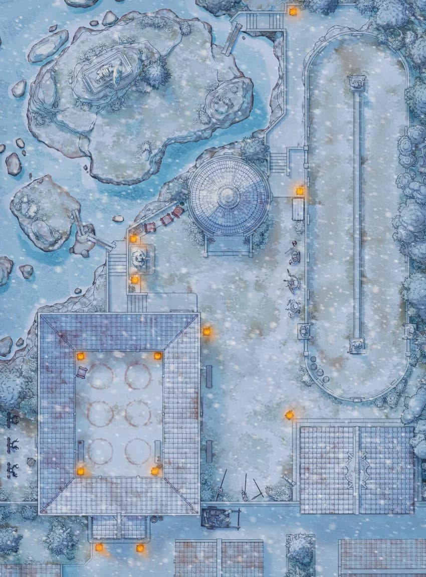 Training Grounds map, Winter variant