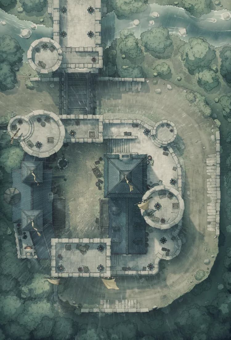 Riverwood Toll Castle map, Rain variant
