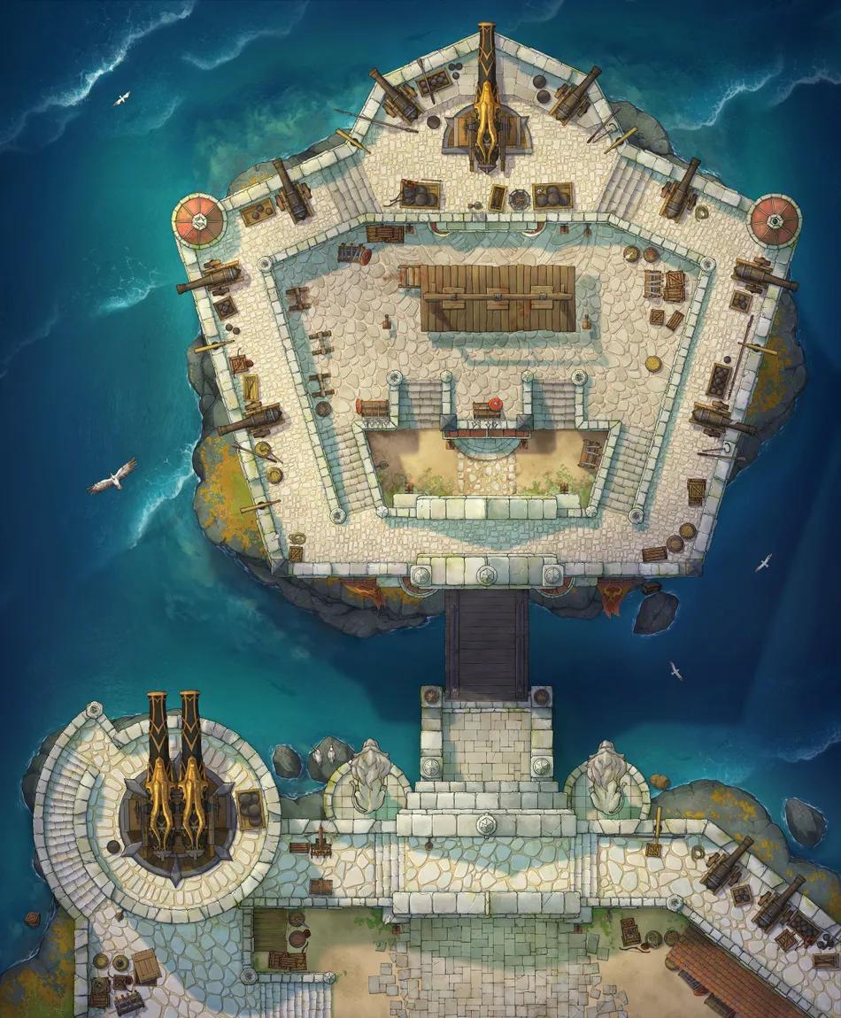 Fortress Prison map, Original Day variant