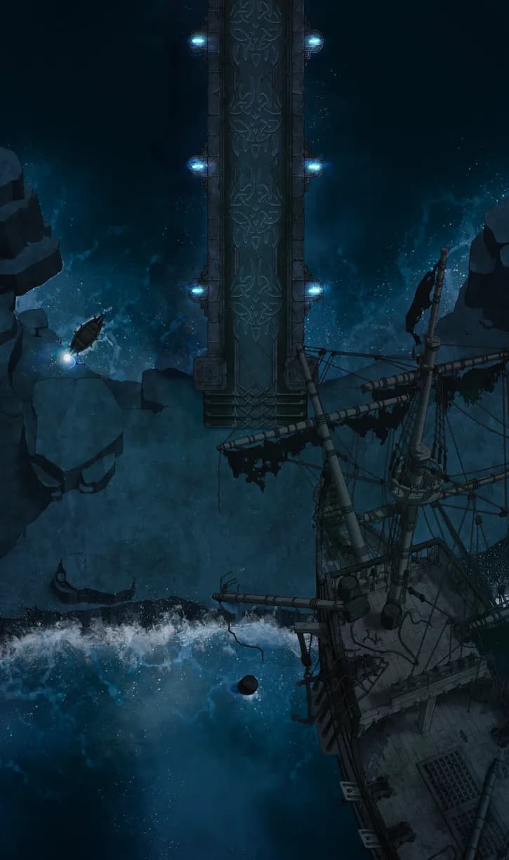 Haunted Ghost Ship Exterior map, Bridge Chthonic Boat variant