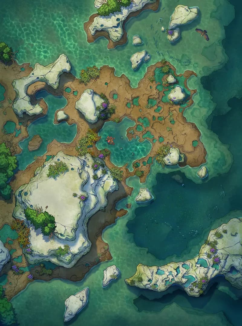 Siren's Shipwreck Shore map, Natural Day variant