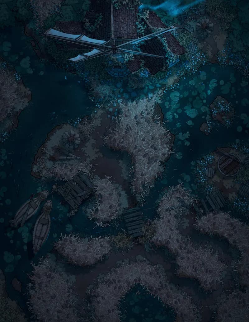 Mellow Marshland Mill map, Original Night variant