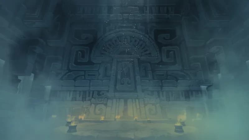 Temple of the Couatl Boss Room map, Fog variant