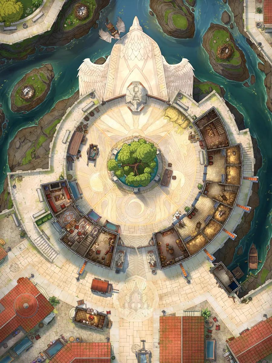 Hippogriff Postal Centre Interior map, Interior Floor 01 Day variant