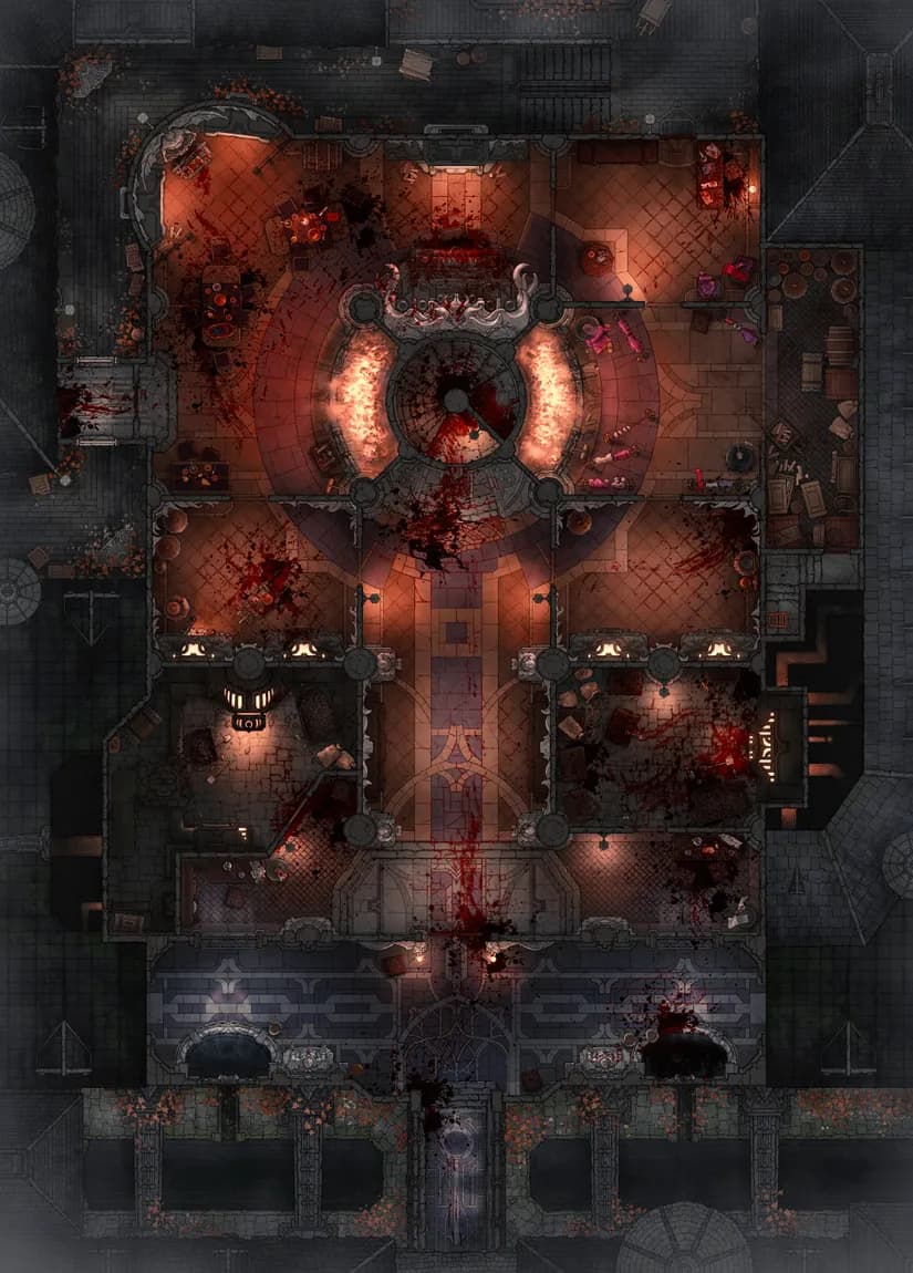 Calefactory map, Massacre variant