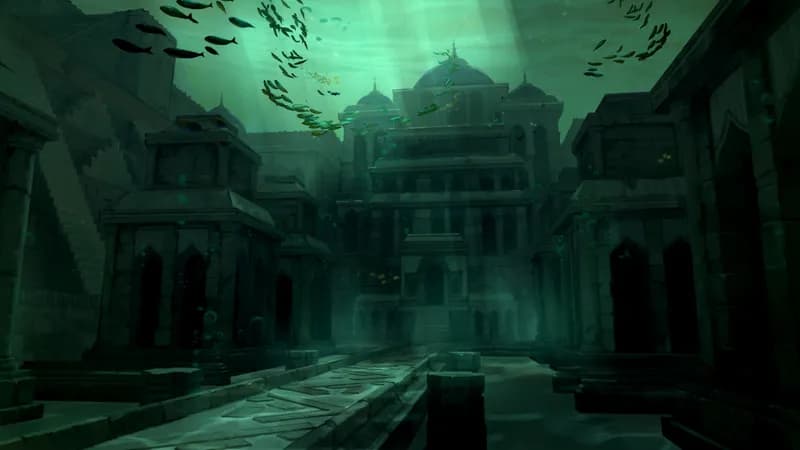 Ancient Stepwell map, Underwater variant