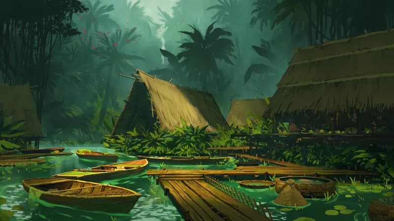 Jungle Village map, Original Day variant