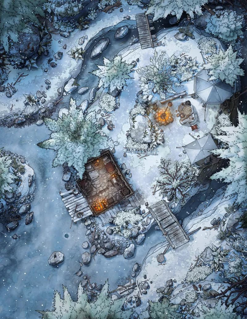 Knight's Refuge map, Winter variant