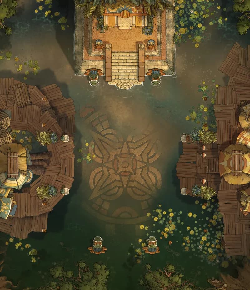 Sacred Ballcourt map, Swamp variant