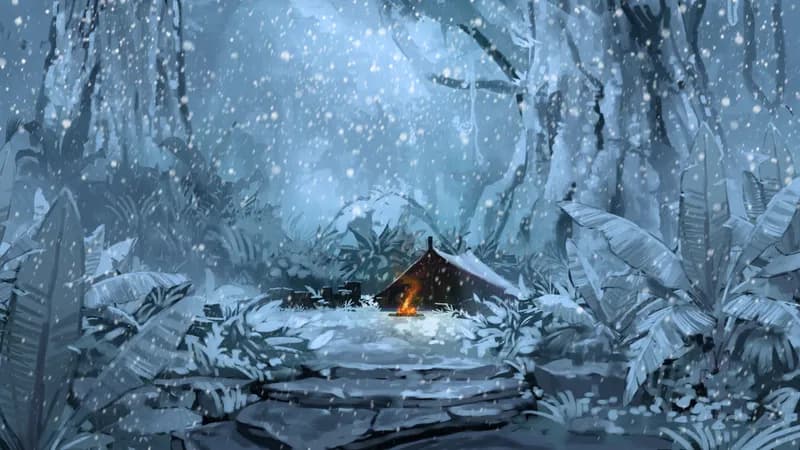 Cloud Forest Camp map, Winter variant