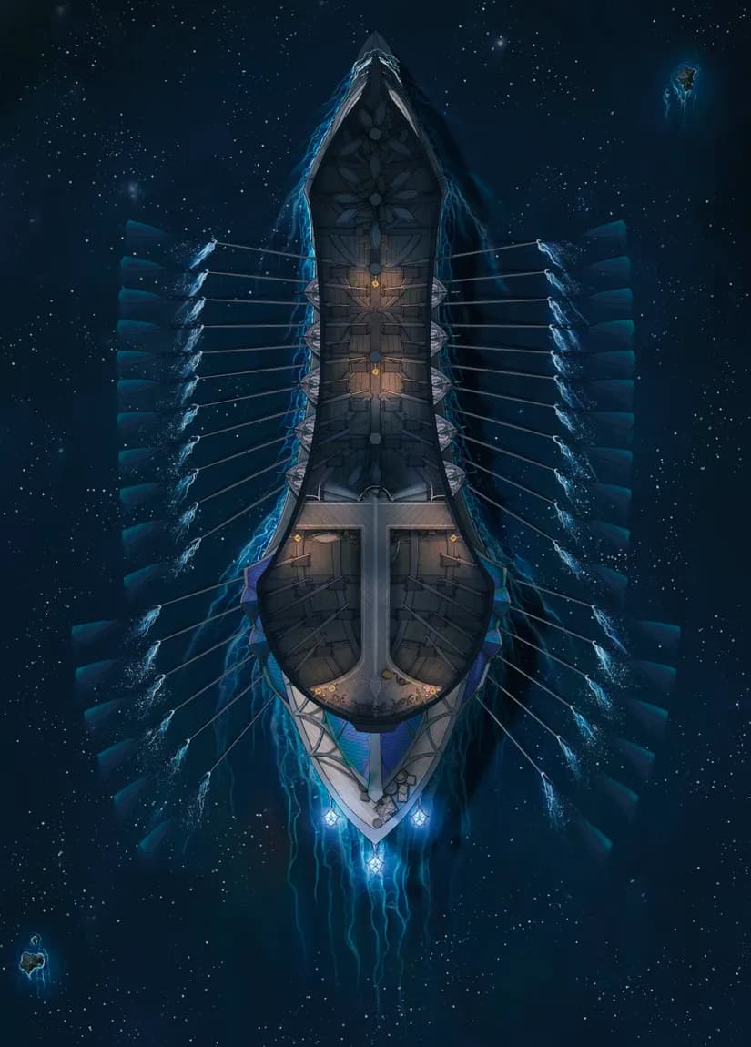 Drow Warship Interior map, Night Bottom Deck variant