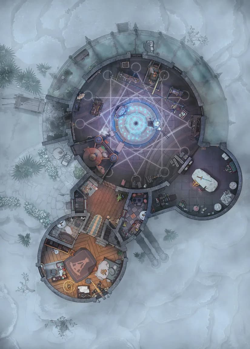 Forge of the Wizard Blacksmith map, Fog variant