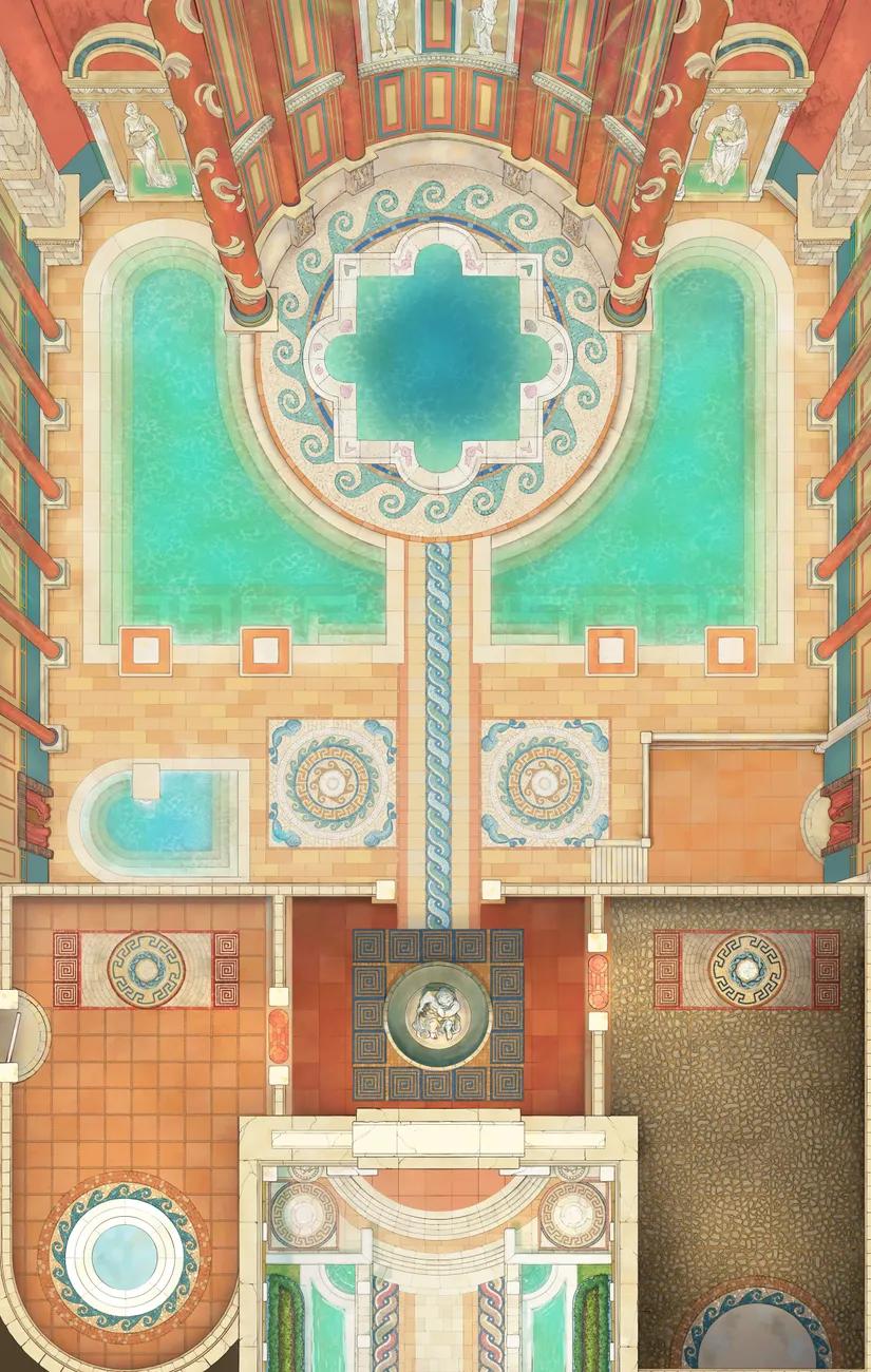 Imperial Bath Complex map, Empty Day variant