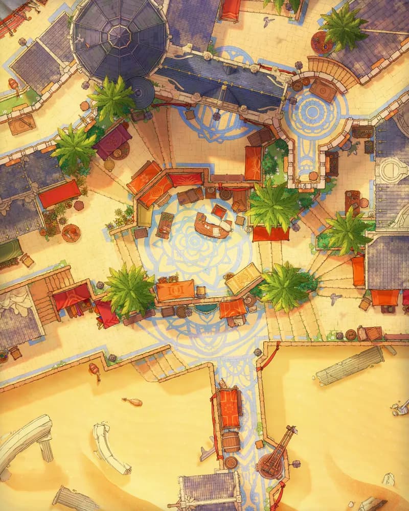 Marketplace Bridge map, Desert variant