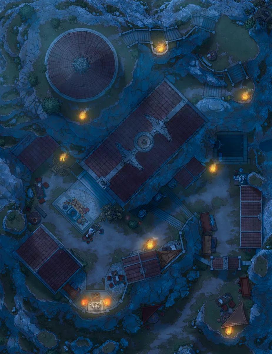 Temple of the Oracle map, Original Night variant