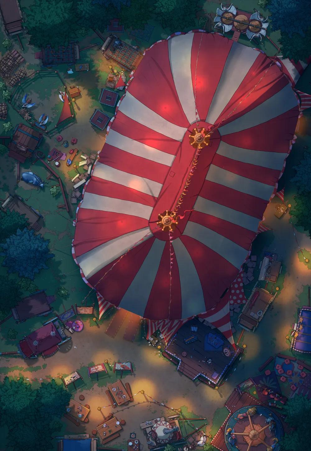 Travelling Circus map, Original Exterior Night variant