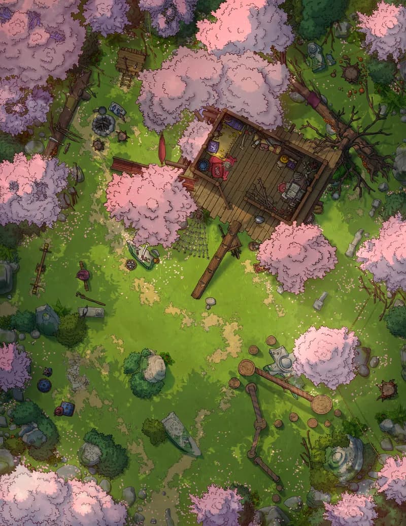 Young Adventurer's Hideout map, Spring variant