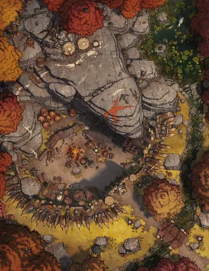 Goblin Forest Fortress map, Autumn variant