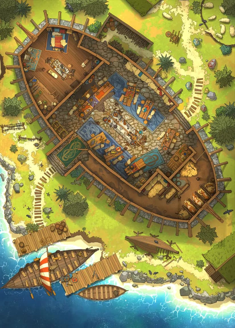 Viking Longhouse map, Original Day variant