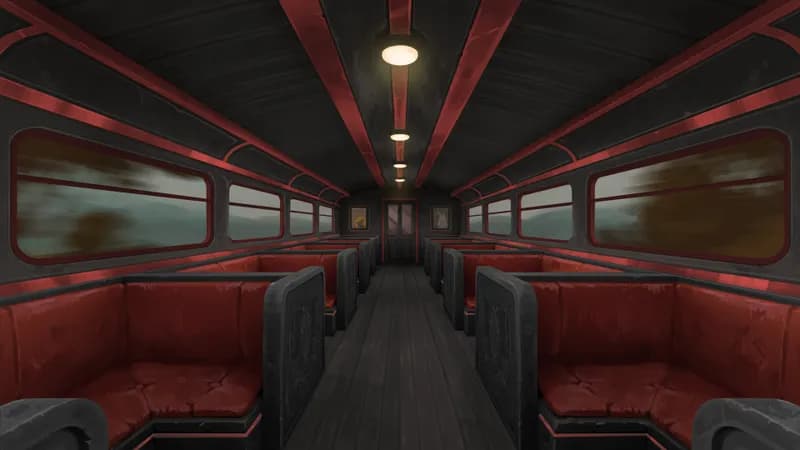 Lightning Rail Train - Passenger Car map, Gothic variant