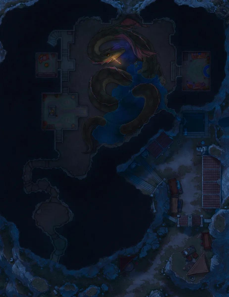 Temple of the Oracle map, Oracles Lair Dark variant