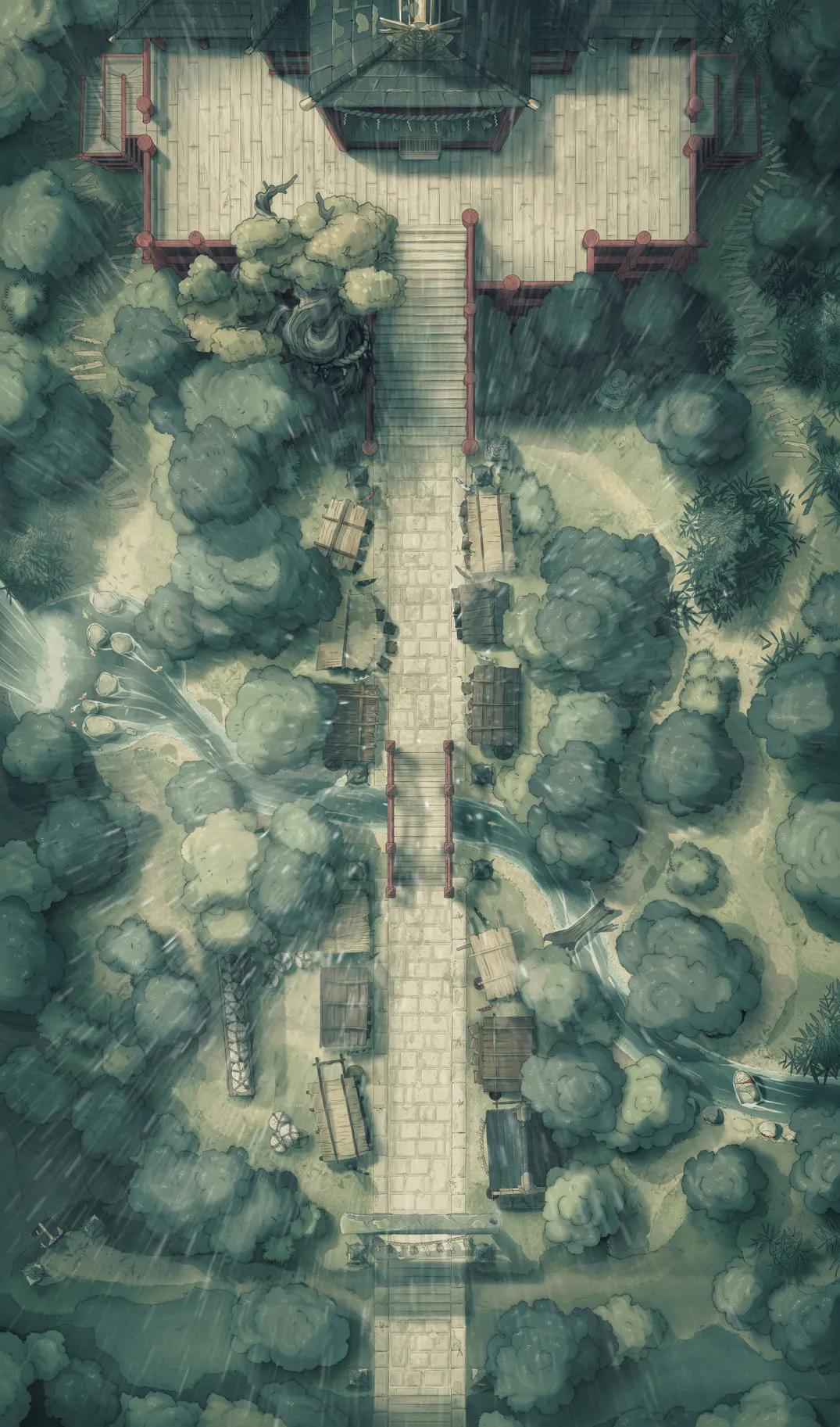 Forest Shrine Festival map, Rain variant