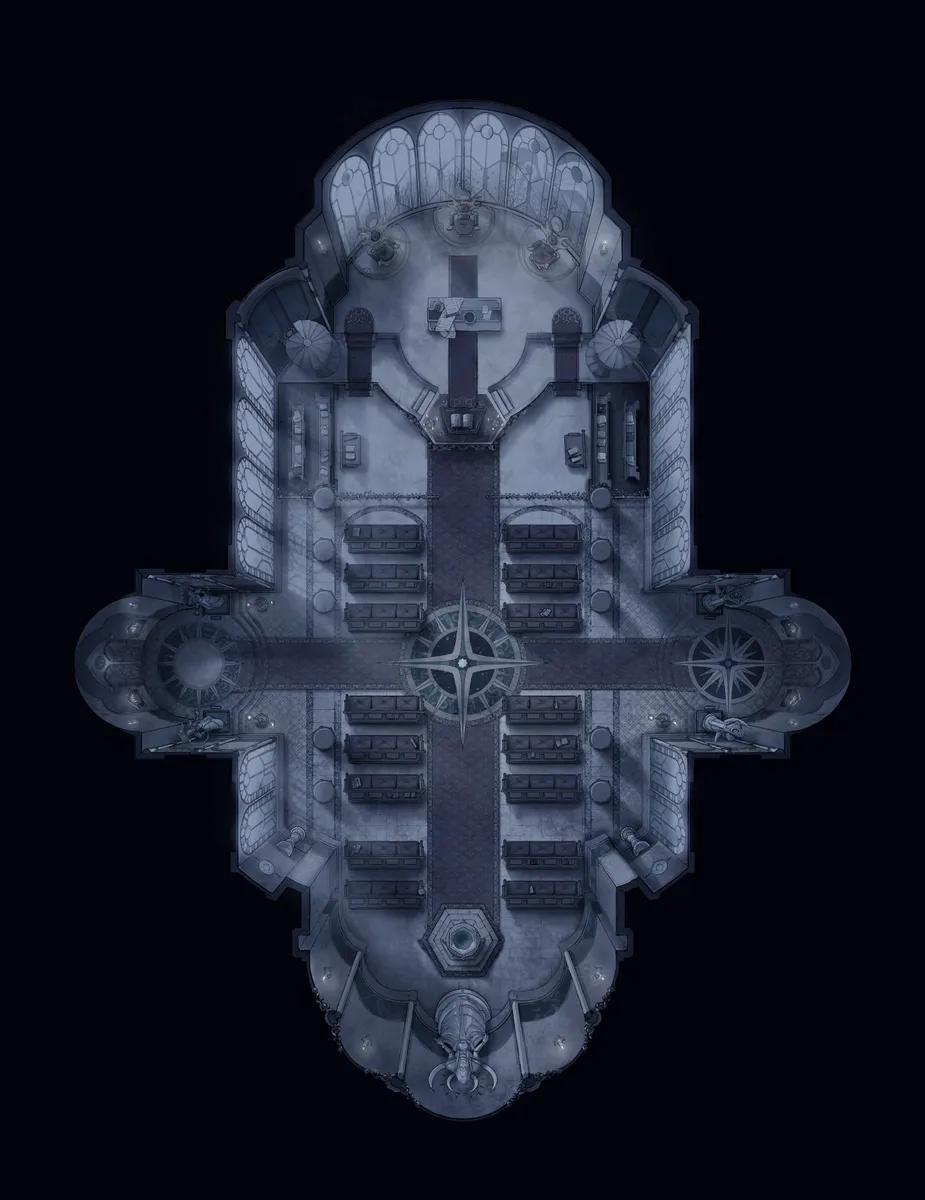 Solar Cathedral map, Shadowrealm Ground Floor variant