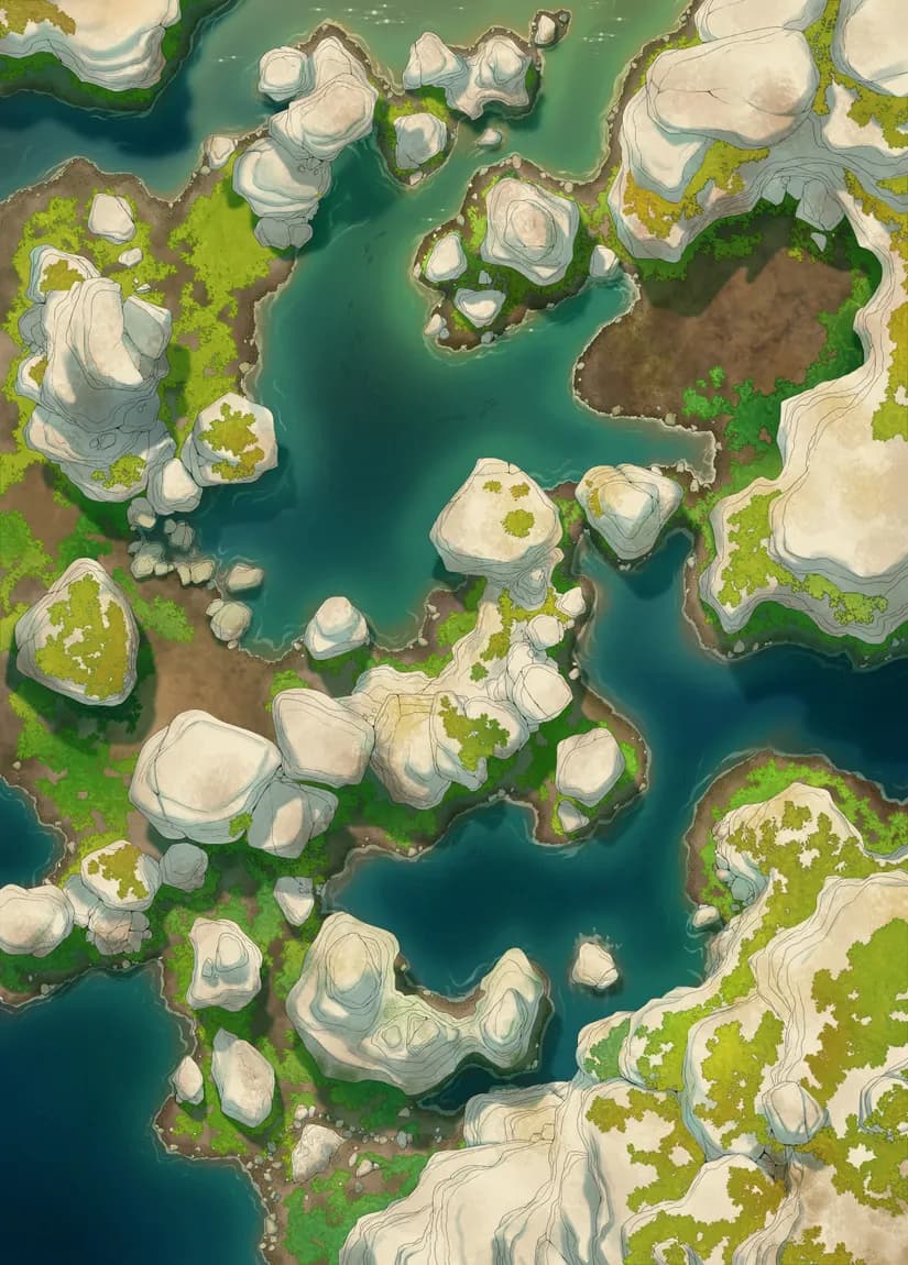 Tidal River map, Empty variant