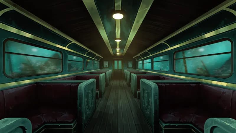 Lightning Rail Train - Passenger Car map, Underwater variant
