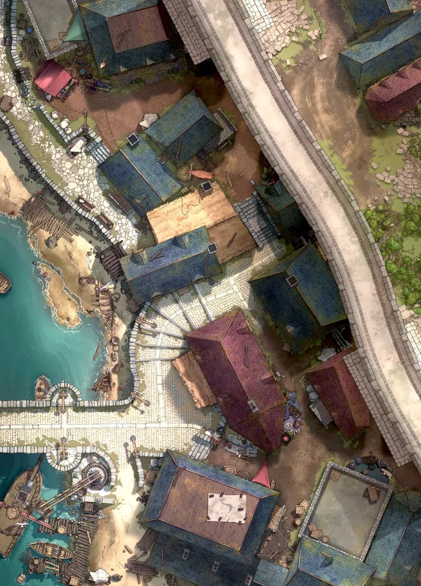Low Town Docks map, City Wall variant