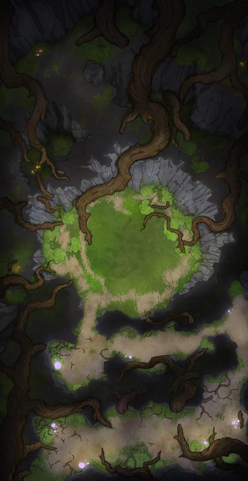 Yggdrasil Roots map, Cave Natural variant