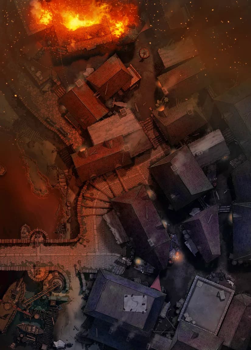 Low Town Docks map, Fire variant