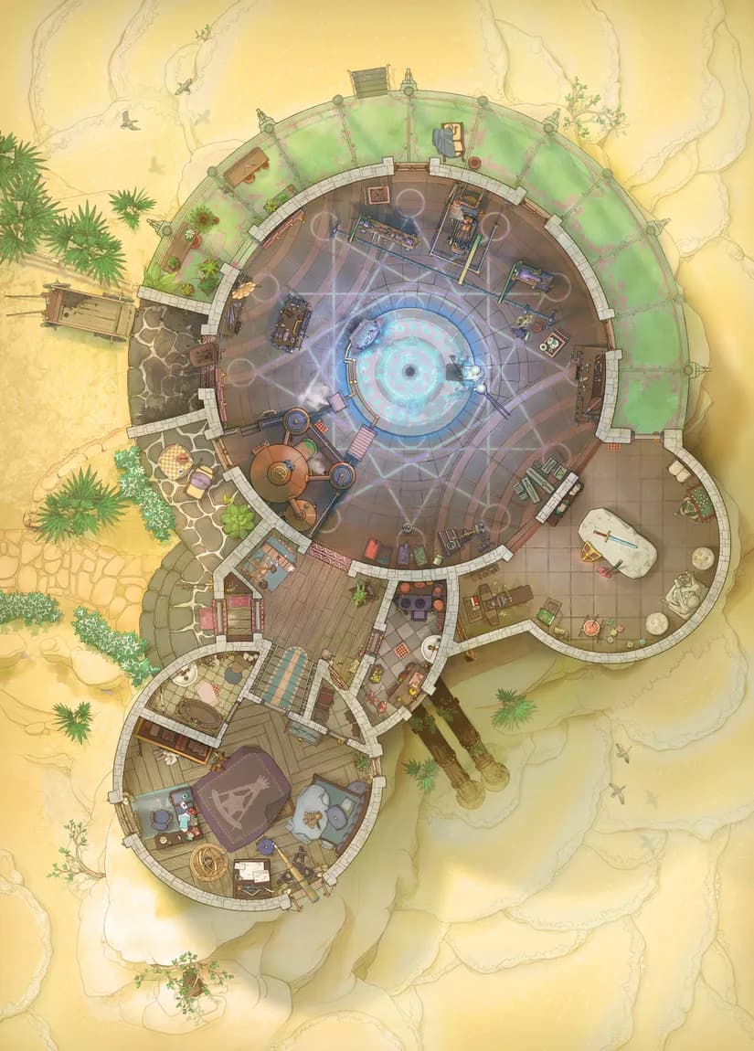 Forge of the Wizard Blacksmith map, Desert variant