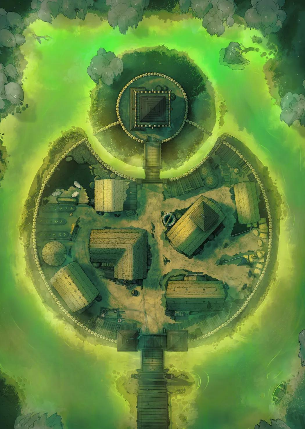 Motte and Bailey Castle map, Toxic Moat variant