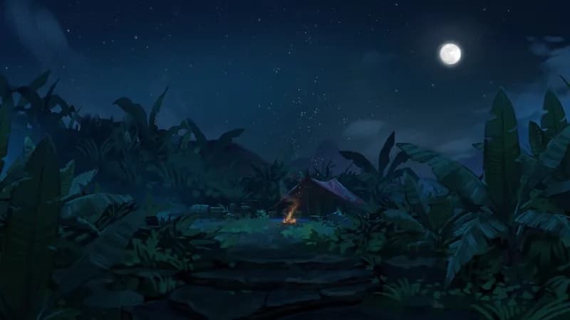 Cloud Forest Camp map, Starry Night variant