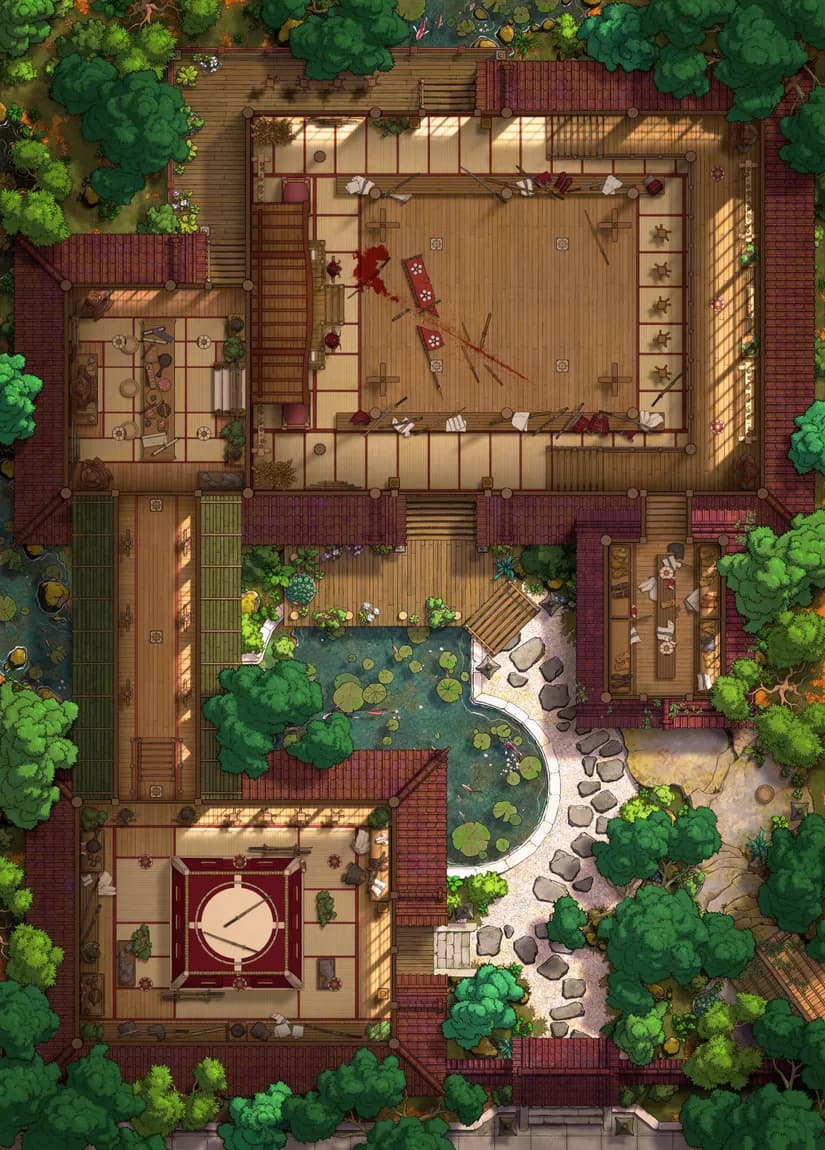 Martial Arts Dojo map, Red variant
