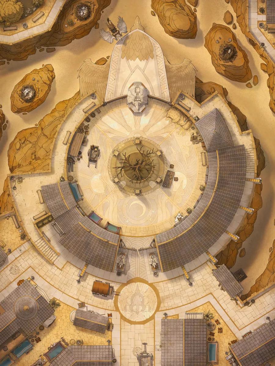 Hippogriff Postal Centre Exterior map, Desert variant