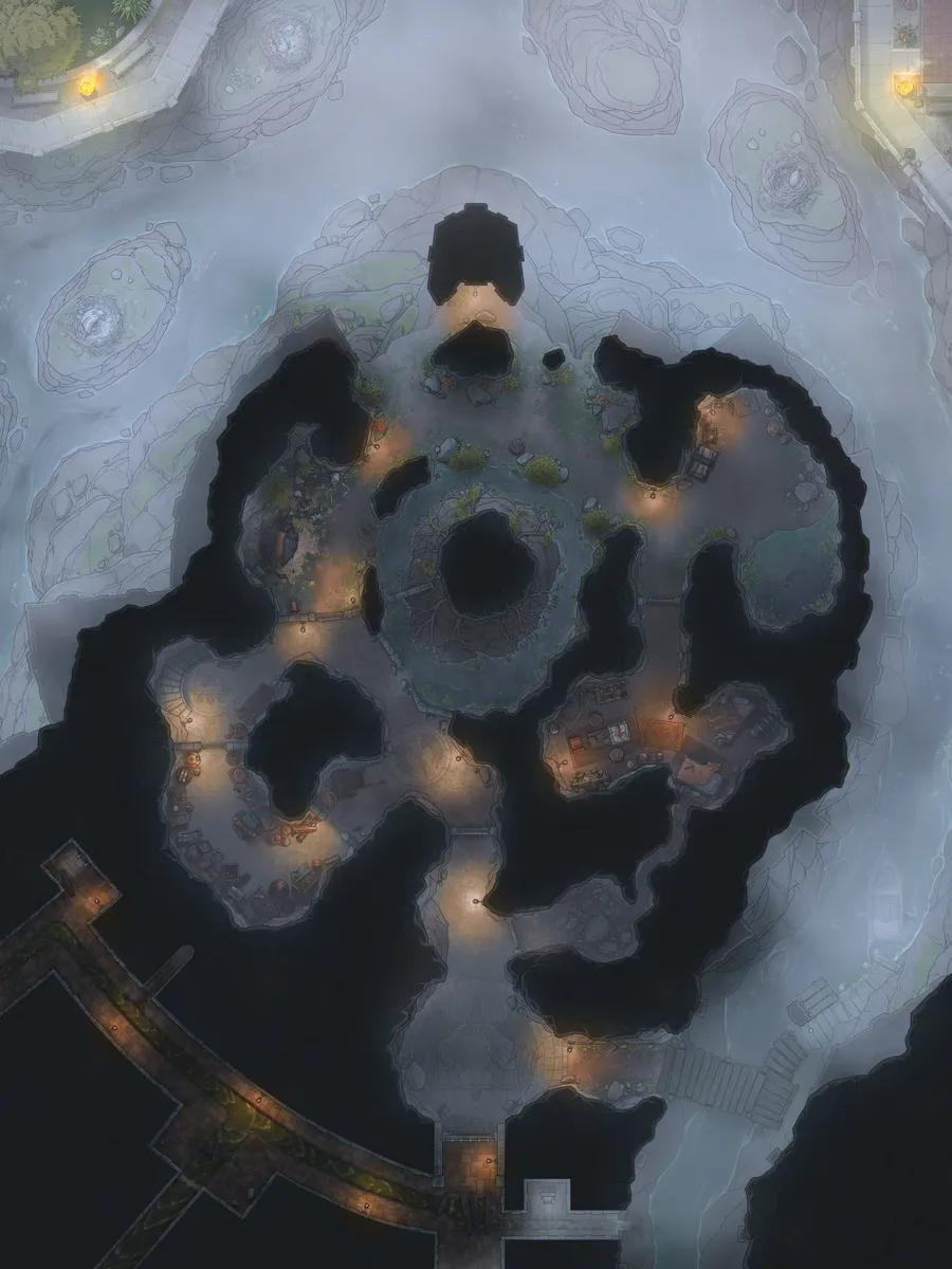 Hippogriff Postal Centre Interior map, Underground Fog variant