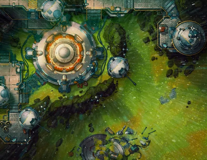 Desert Compound map, Grassy Rain variant