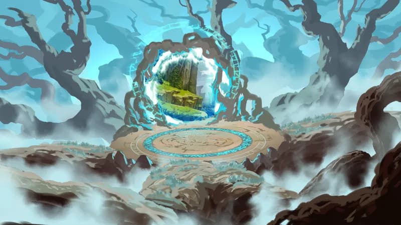 Yggdrasil Treetop map, Portal Bridge Town variant