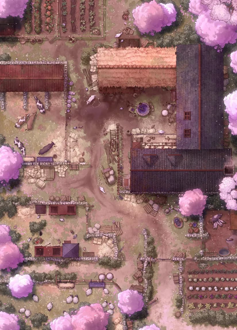 Village Farmhouse map, Spring variant