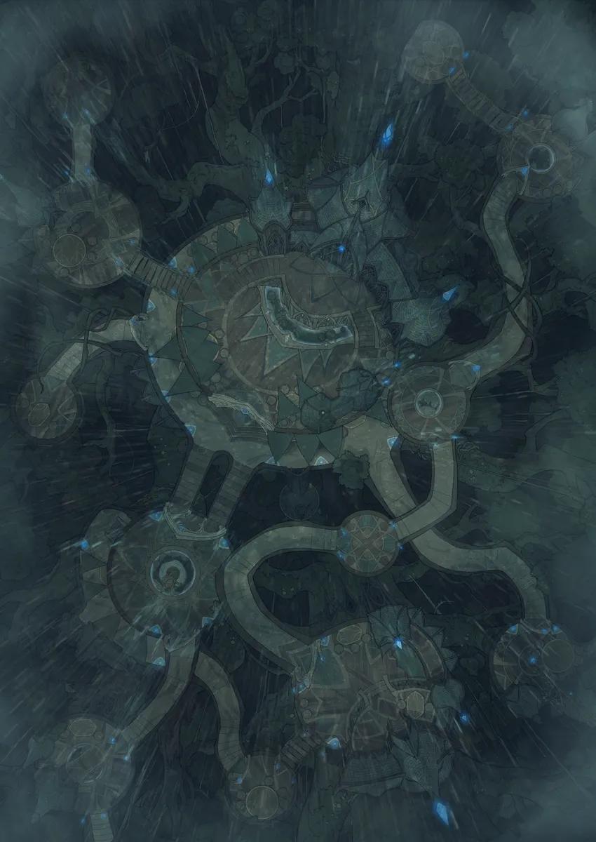Fairy Treetop Village map, Rain variant