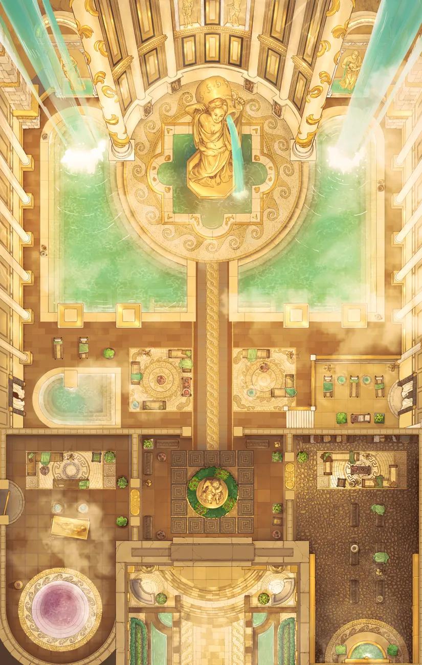 Imperial Bath Complex map, Opulent variant