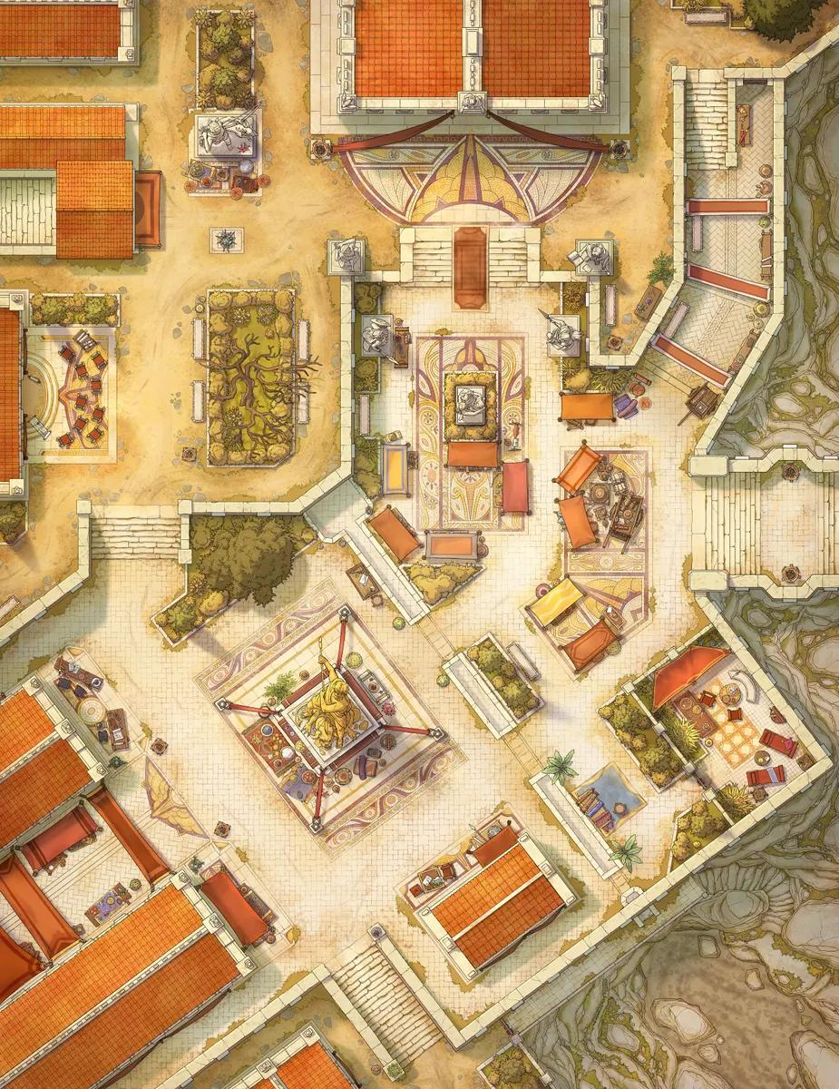 Ancient City Plaza map, Drought variant