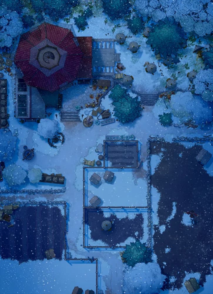 Tranquil Apiary map, Winter Night variant